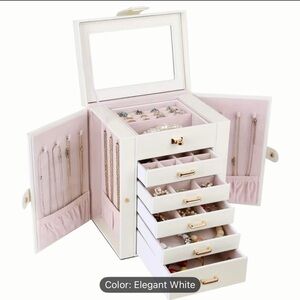 Elegant White Jewelry Box (New in Box)